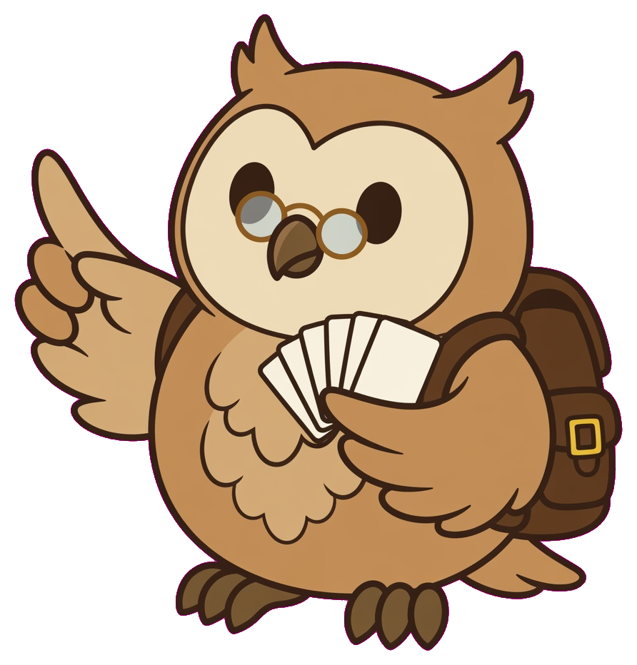 Quill with flashcards